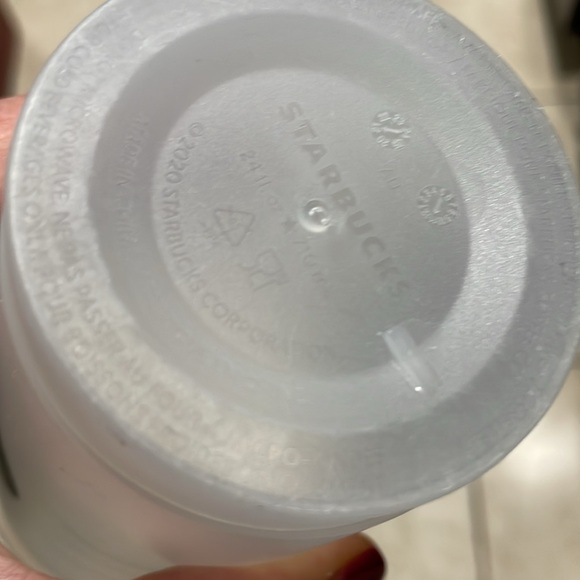 2020 Starbucks Clear w Green & White Logo Plastic Reusable Cold Venti 24 Oz Cup - Picture 8 of 8